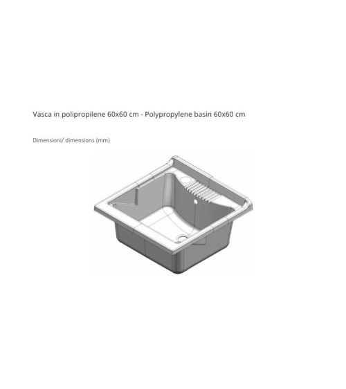 Mobile lavatoio Garden 60x60 cm 2 ante colore bianco