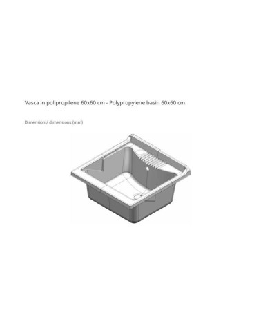 Mobile lavatoio Garden 60x60 cm 2 ante colore bianco