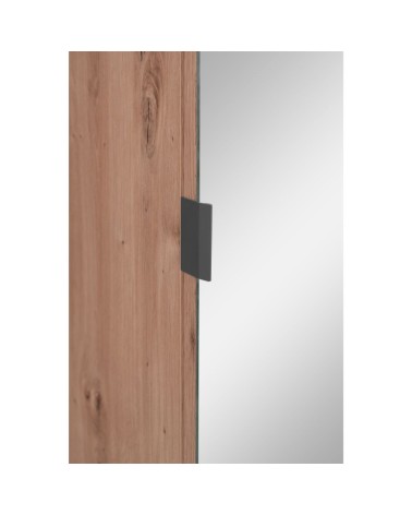 Mobile ingresso Medan 42A cannettato con specchio e 4 ripiani interni colore quercia e antracite