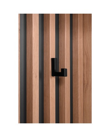 Mobile ingresso Medan 42A cannettato con specchio e 4 ripiani interni colore quercia e antracite