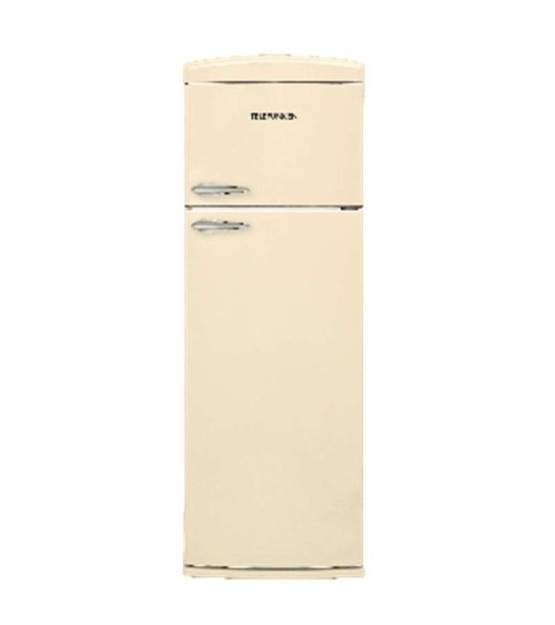Frigorifero doppia porta TKBM346BREF 311 LT colore beige retrò Telefunken classe F