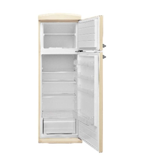 Frigorifero doppia porta TKBM346BREF 311 LT colore beige retrò Telefunken classe F