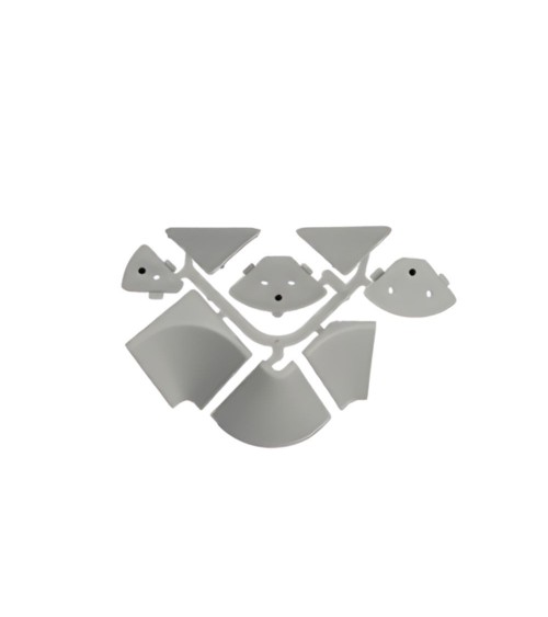 Accessori alzatina triangolare colore grigio alluminio