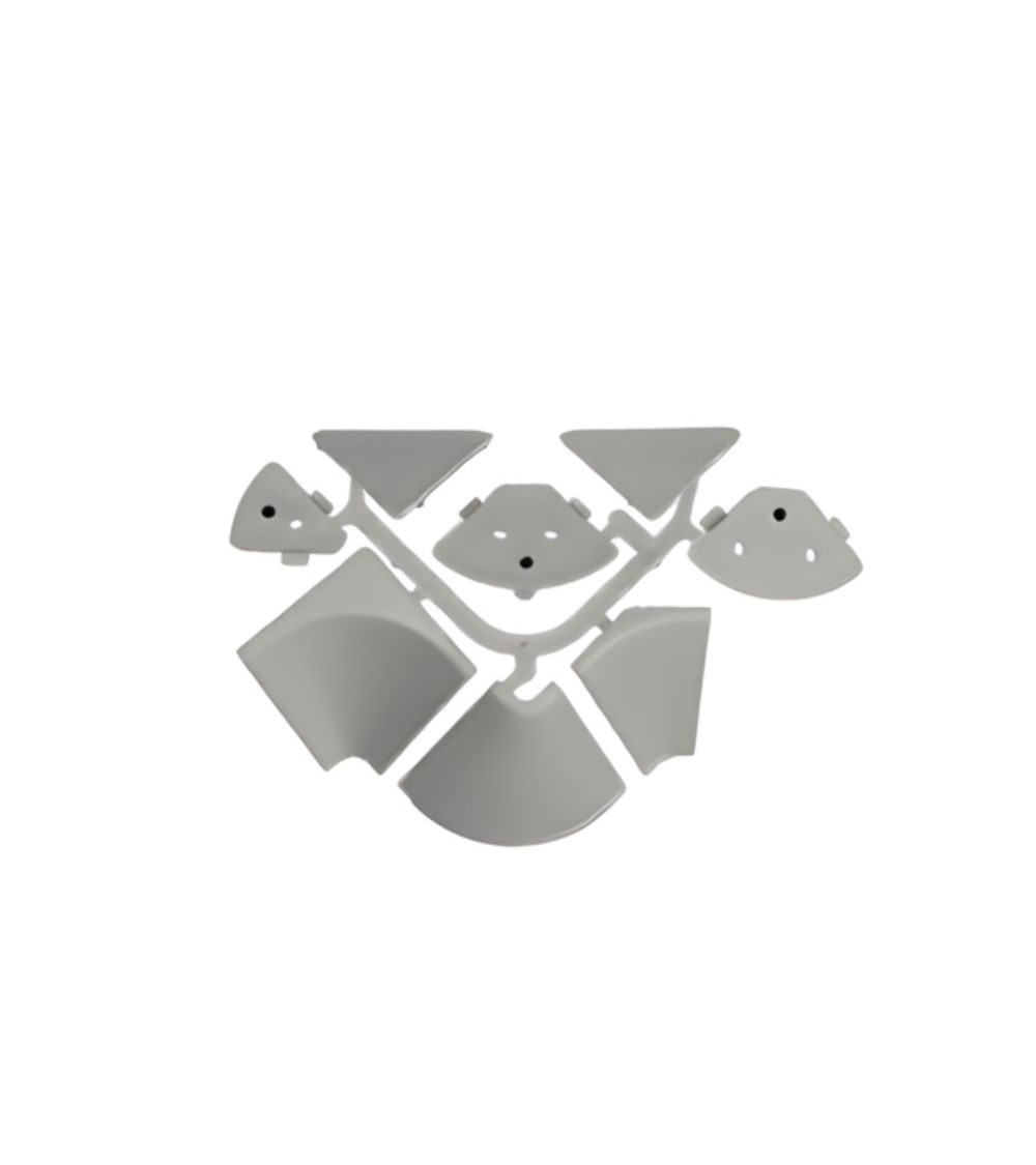 Accessori alzatina triangolare colore grigio alluminio