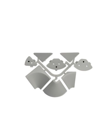 Accessori alzatina triangolare colore grigio alluminio