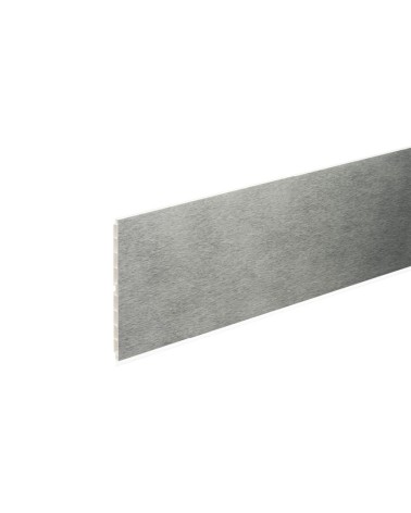 Zoccolo in pvc con rivestimento in carta effetto alluminio H 10 cm 4 metri