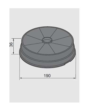 Filtro carbone ACK63268 per cappa Tecnowind