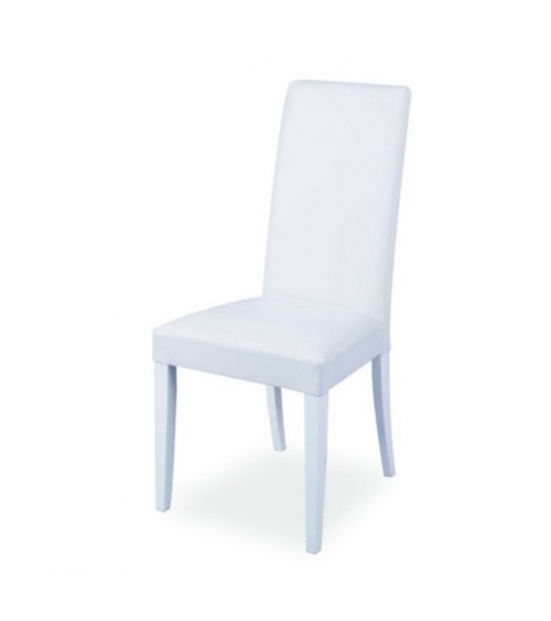 Sedia Nancy in ecopelle bianca set 2 pezzi