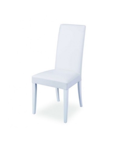 Sedia Nancy in ecopelle bianca set 2 pezzi
