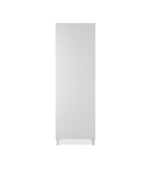 Vetrina Albi 52B con 2 ante in vetro e specchio colore bianco