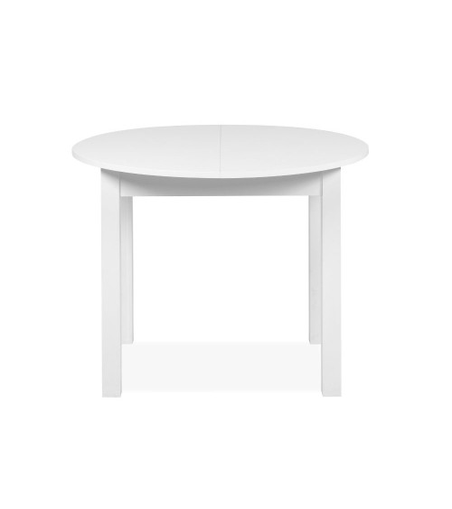 Tavolo rotondo allungabile Coburg 100 colore bianco 100x76x100 cm.