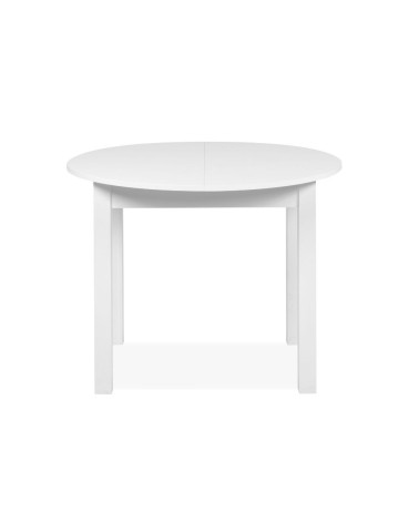 Tavolo rotondo allungabile Coburg 100 colore bianco 100x76x100 cm.