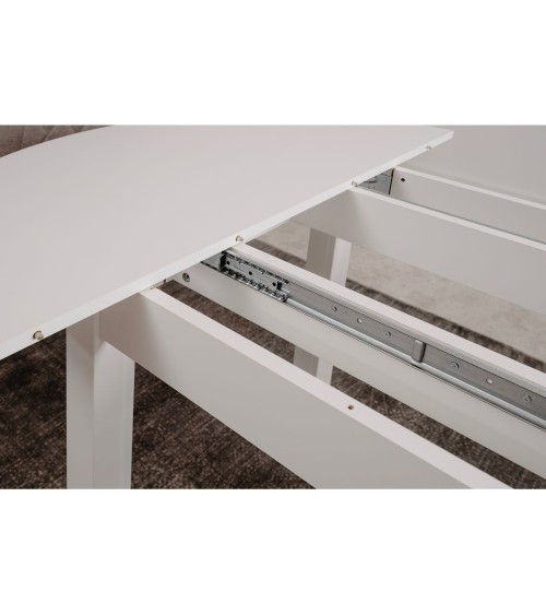 Tavolo rotondo allungabile Coburg 100 colore bianco 100x76x100 cm.