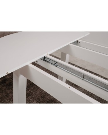 Tavolo rotondo allungabile Coburg 100 colore bianco 100x76x100 cm.