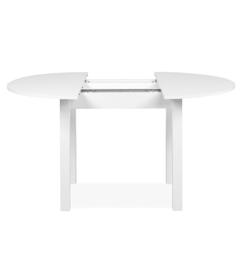 Tavolo rotondo allungabile Coburg 100 colore bianco 100x76x100 cm.