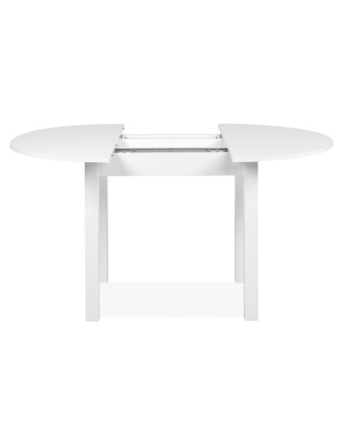 Tavolo rotondo allungabile Coburg 100 colore bianco 100x76x100 cm.