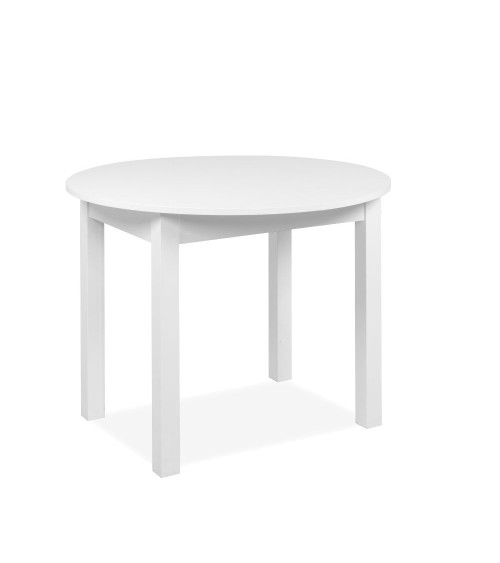 Tavolo rotondo allungabile Coburg 100 colore bianco 100x76x100 cm.