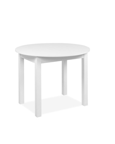 Tavolo rotondo allungabile Coburg 100 colore bianco 100x76x100 cm.
