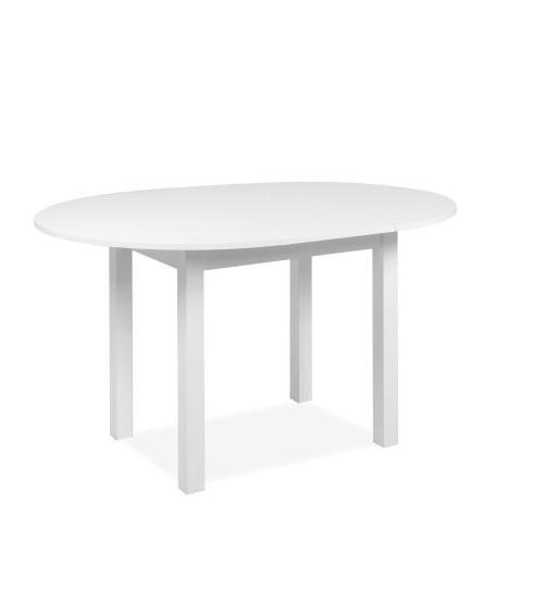 Tavolo rotondo allungabile Coburg 100 colore bianco 100x76x100 cm.