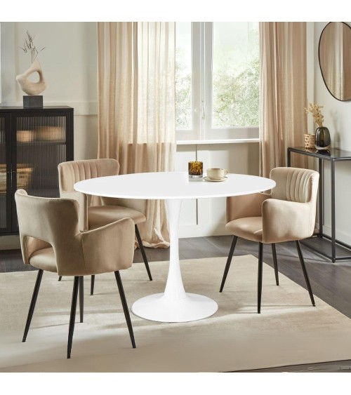 Tavolo Derek colore bianco opaco 120x73 H