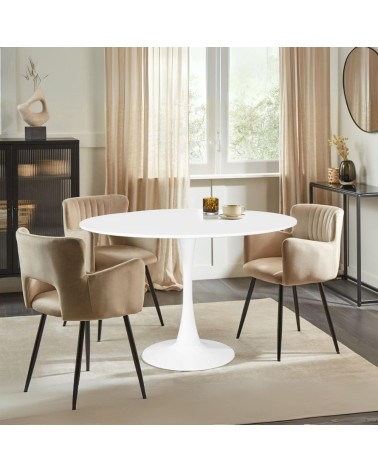Tavolo Derek colore bianco opaco 120x73 H