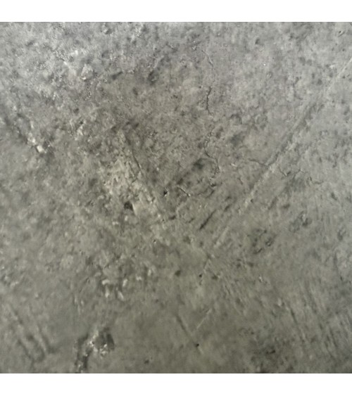 Tavolo tondo Logan con piano cemento e gambe in metallo nero Φ120*76.5 cm.