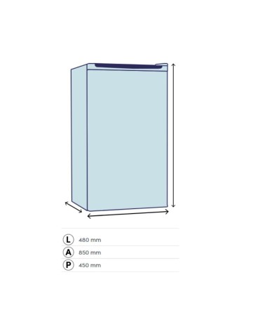 Congelatore verticale DCV08SM3WE0 60 lt a 3 cassetti con porta reversibile classe E bianco Daya