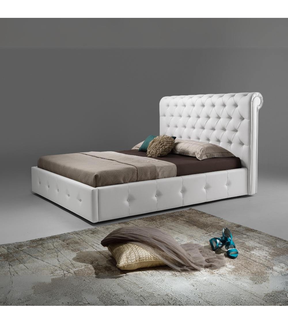 Letto matrimoniale contenitore Peninsula bianco