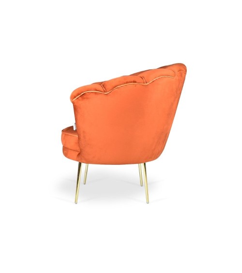 Poltrona Orel in velluto arancio Riviera 09