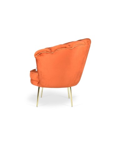 Poltrona Orel in velluto arancio Riviera 09