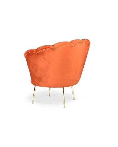 Poltrona Orel in velluto arancio Riviera 09