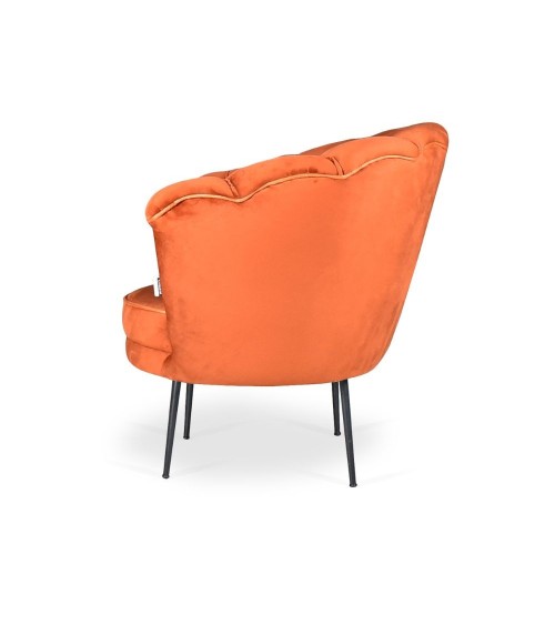 Poltrona Orel in velluto arancio Riviera 09
