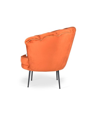 Poltrona Orel in velluto arancio Riviera 09