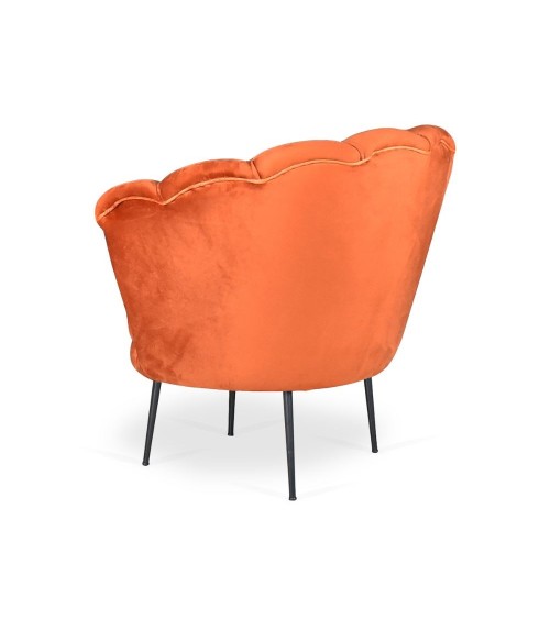 Poltrona Orel in velluto arancio Riviera 09