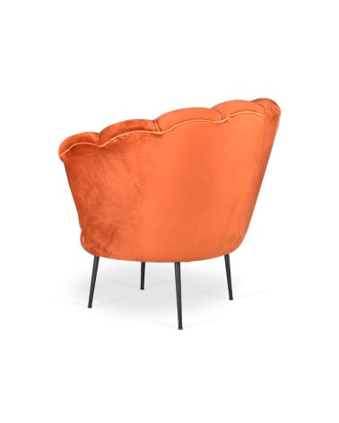Poltrona Orel in velluto arancio Riviera 09