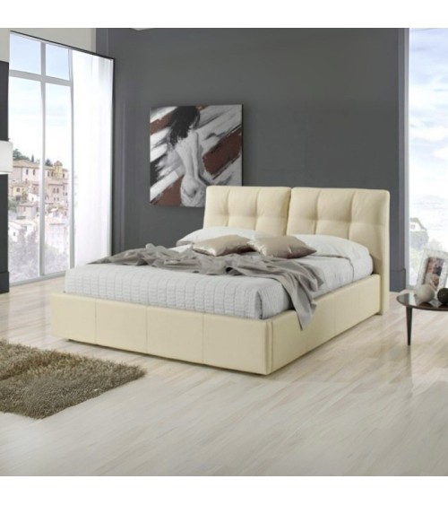 Letto matrimoniale Melia con contenitore crema