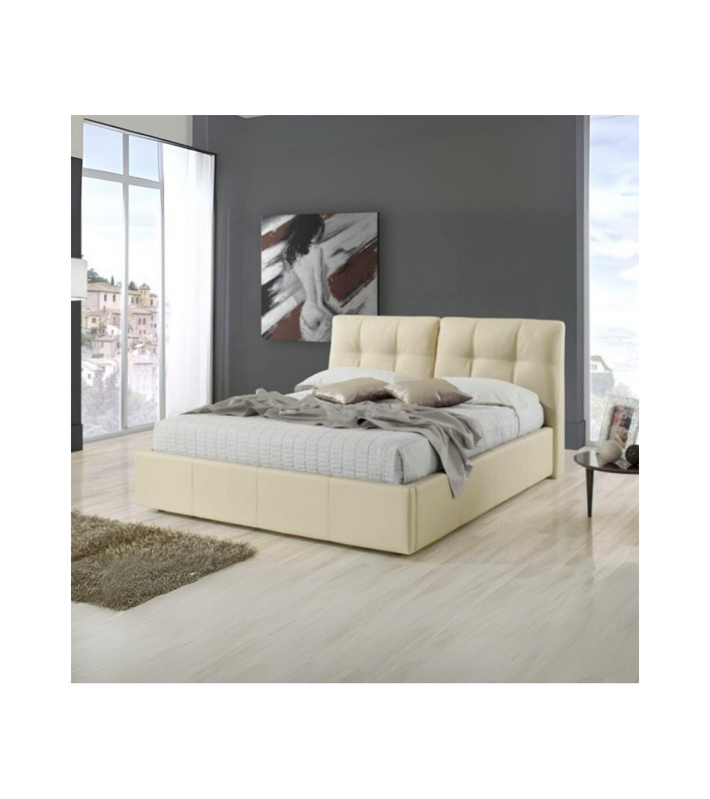 Letto matrimoniale Melia con contenitore crema
