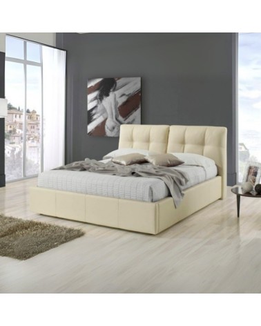 Letto matrimoniale Melia con contenitore crema