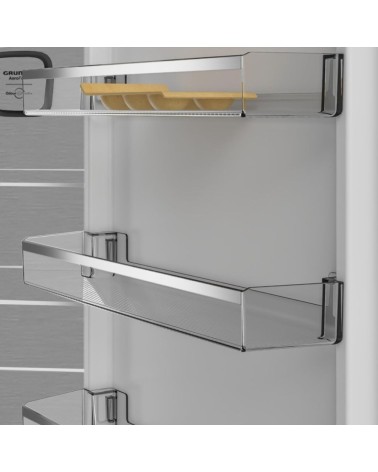 Frigorifero combinato Grundig GKPN66840LXRW libera installazione no frost 324 lt classe C dark inox