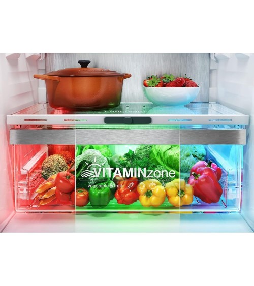 Frigorifero combinato Grundig GKPN66940LXRW libera installazione total no frost classe C dark inox