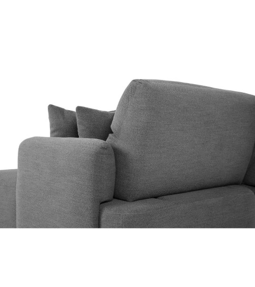 Divano con penisola reversibile Koda con seduta traslante in tessuto Vardo G1312 grigio scuro