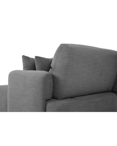 Divano con penisola reversibile Koda con seduta traslante in tessuto Vardo G1312 grigio scuro