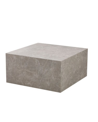 Tavolino da salotto Lola effetto marmo beige 80x80x40 cm.