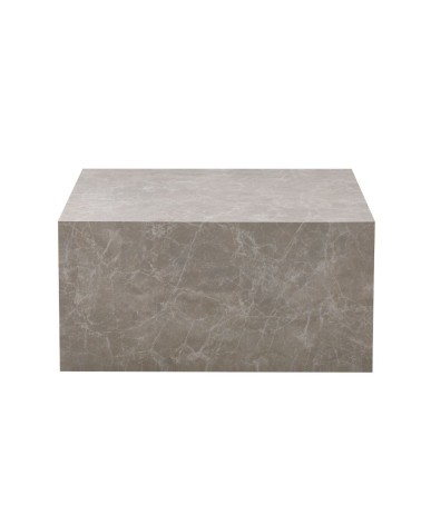Tavolino da salotto Lola effetto marmo beige 80x80x40 cm.