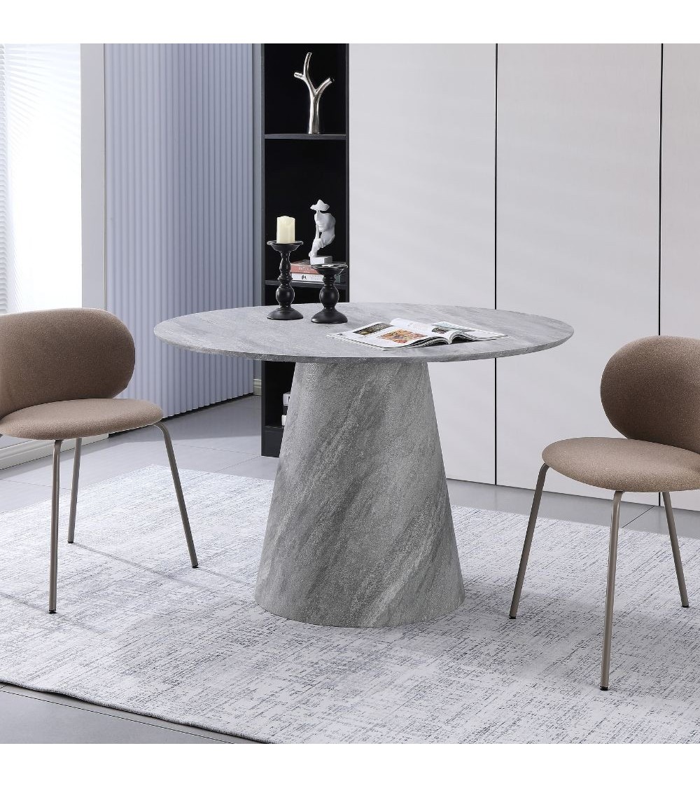 Tavolo tondo Ben100 colore cemento 100x100x75.5 cm.