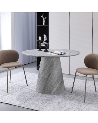 Tavolo tondo Ben100 colore cemento 100x100x75.5 cm.