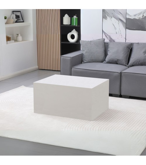 Tavolino da salotto Lola colore bianco 80x80x40 cm.