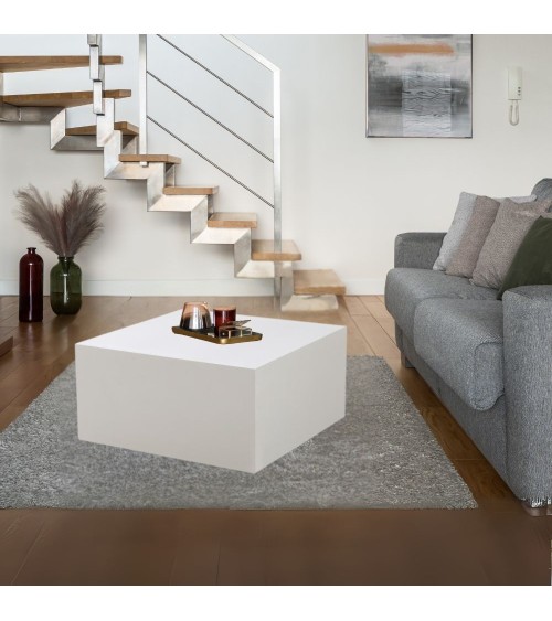 Tavolino da salotto Lola colore bianco 80x80x40 cm.