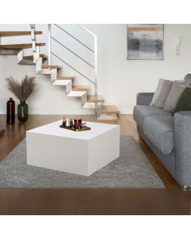 Tavolino da salotto Lola colore bianco 80x80x40 cm.
