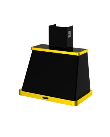 Samet cappa da parete Era 90 colore nero con cornice bronzo